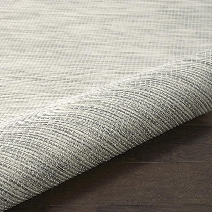 Nourison Positano Indoor-Outdoor Light Grey 5' x 7' Area Rug, Easy Cleaning, Non Shedding, Bed Room, Living Room, Dining Room, Backyard, Deck, Patio (5x7)