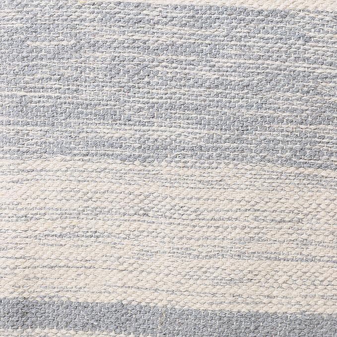 REDEARTH · Tufted Pouf Ottoman with Filler Textured Storage Cube Bean Bag Pouffe Footrest for Living Room, Bedroom, Nursery, Kidsroom; 100% Cotton (17.5"X17.5"X17.5", Melange Delight Gray)