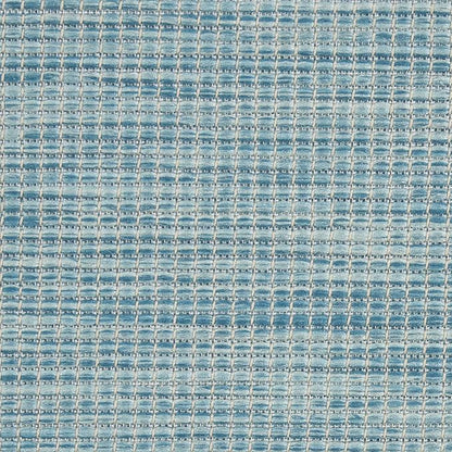 Nourison Positano Indoor/Outdoor Aqua 3' x 5' Area Rug, Easy Cleaning, Non Shedding, Bed Room, Living Room, Dining Room, Backyard, Deck, Patio (3x5)