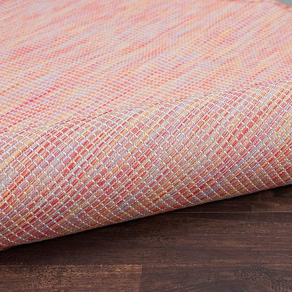 Nourison Home Positano Indoor/Outdoor Rainbow 7' x 10' Area Rug, Easy Cleaning, Non Shedding, Bed Room, Living Room, Dining Room, Backyard, Deck, Patio (7x10)