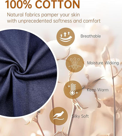 COLORFULLEAF Men's Bathrobes 100% Cotton Soft Comfort Breathable Short Sleeve Summer Kimono Mens Lightweight Robe