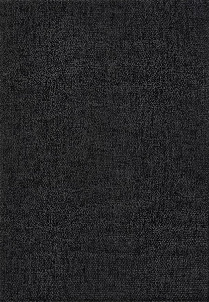 CAMILSON Easy Jute Rug 6x9, Indoor Outdoor Dark Gray Black Farmhouse Area Rugs for Living Room Patio and Kitchen Rug, Solid Boho Woven Design, Easy-Cleaning, Washable Outside Carpet Alfombras (6 x 9)