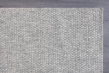 CAMILSON Easy Jute Rug 6x9, Indoor Outdoor Gray Color Farmhouse Area Rugs for Living Room Patio and Kitchen Rug, Solid Boho Woven Design, Easy-Cleaning, Washable Outside Carpet Alfombras (6 x 9)