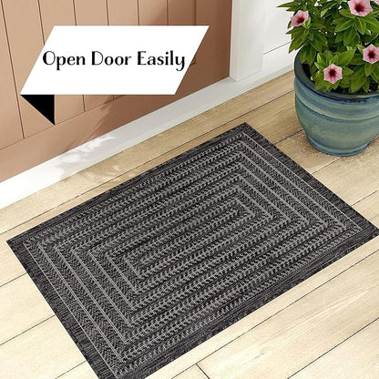 Adiva Rugs Outdoor Indoor Area Rug, Weather Resistant, Easy to Clean, Stain Resistant Floor Mat for Dining Room, Backyard, Deck, Patio (Pebble Weiss, 2' x 3')