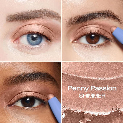 ALLEYOOP 11th Hour Waterproof Cream Eyeshadow Stick ?€? Long-Lasting Eye Shadow Pencil & Eyeliner, Cream to Powder Stick & Highlighter ?€? Smudge-Proof Eyeshadow Shimmer, Penny Passion Shimmer