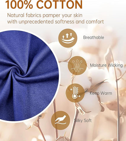 COLORFULLEAF Men's Bathrobes 100% Cotton Soft Comfort Breathable Short Sleeve Summer Kimono Mens Lightweight Robe