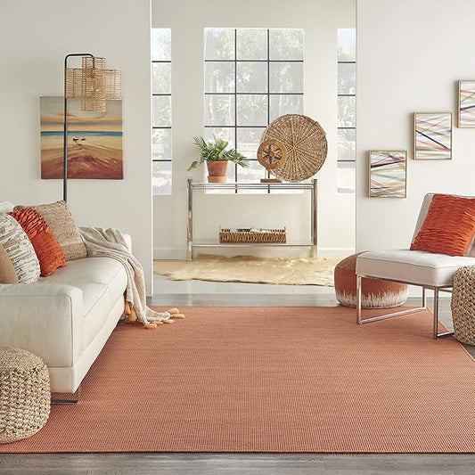 Nourison Home Positano 5' x 7' Terracotta Fabric Modern Area Rug (5' x 7')