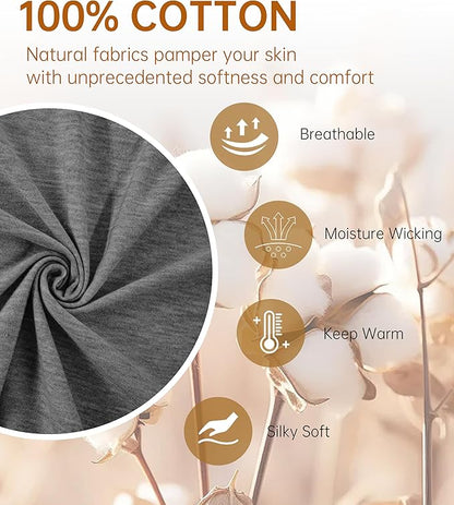 COLORFULLEAF Men's Bathrobes 100% Cotton Soft Comfort Breathable Short Sleeve Summer Kimono Mens Lightweight Robe