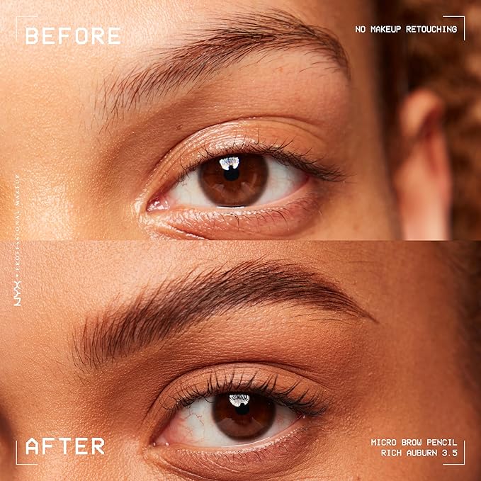 NYX PROFESSIONAL MAKEUP Micro Brow Pencil, Precise Eyebrow Pencil - Rich Auburn