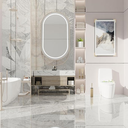 Toilet Brush and Holder Set Premium Material Toilet Bowl Cleaner Free Standing Toilet Bowl Brush and Holder Gold