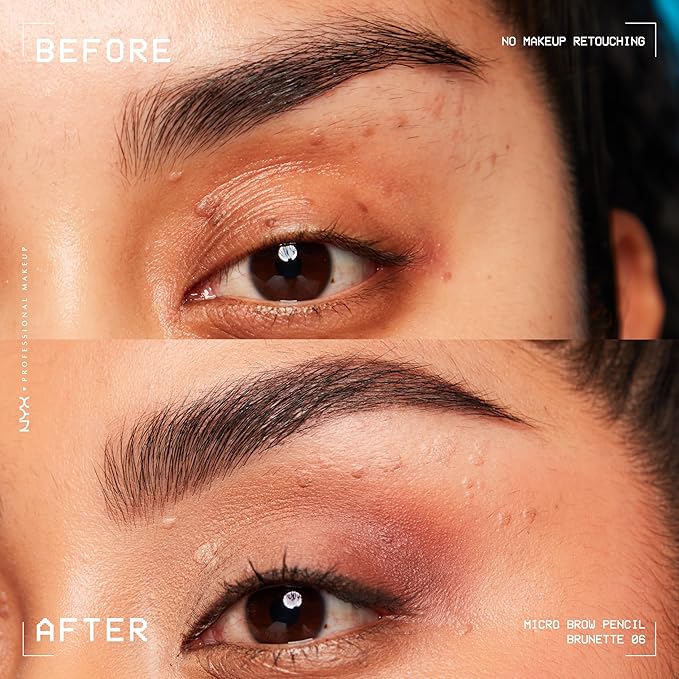 NYX PROFESSIONAL MAKEUP Micro Brow Pencil, Precise Eyebrow Pencil - Brunette