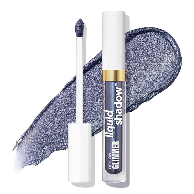 REVLON Glimmer Liquid Shadow, Smudge-Proof Shimmer Eyeshadow Makeup, Long Lasting, High Pigment, 207 Once in a Blue Moon