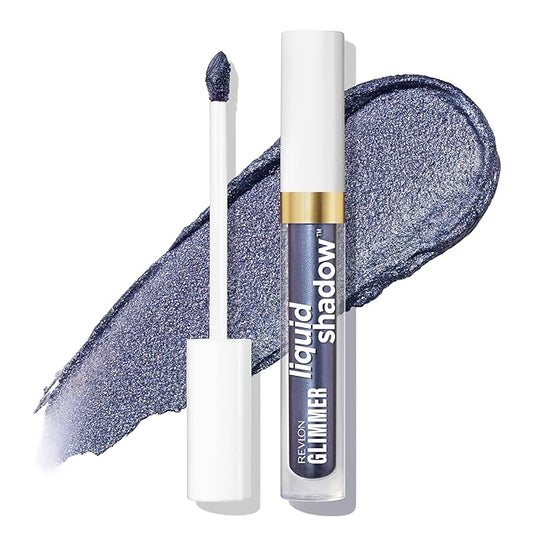 REVLON Glimmer Liquid Shadow, Smudge-Proof Shimmer Eyeshadow Makeup, Long Lasting, High Pigment, 207 Once in a Blue Moon