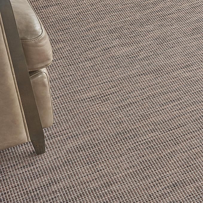 Nourison Positano Indoor/Outdoor Natural 10' x 14' Area Rug, Easy Cleaning, Non Shedding, Bed Room, Living Room, Dining Room, Backyard, Deck, Patio (10x14)