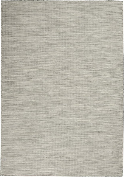 Nourison Positano Indoor/Outdoor Light Grey 3' x 5' Area Rug, Easy Cleaning, Non Shedding, Bed Room, Living Room, Dining Room, Backyard, Deck, Patio (3x5)
