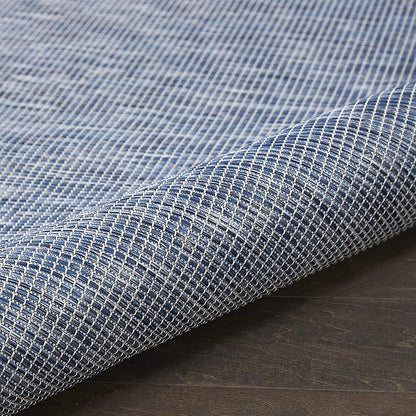 Nourison Positano Indoor-Outdoor Navy Blue 5' x 7' Area Rug, Easy Cleaning, Non Shedding, Bed Room, Living Room, Dining Room, Backyard, Deck, Patio (5x7)
