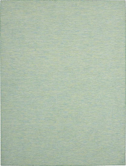 Nourison Positano Indoor/Outdoor Blue/Green 7' x 10' Area Rug, Easy Cleaning, Non Shedding, Bed Room, Living Room, Dining Room, Backyard, Deck, Patio (7x10)
