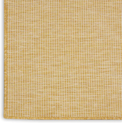 Nourison Positano Indoor/Outdoor Yellow 6' x Round Area Rug, Easy Cleaning, Non Shedding, Bed Room, Living Room, Dining Room, Backyard, Deck, Patio (6 Round)