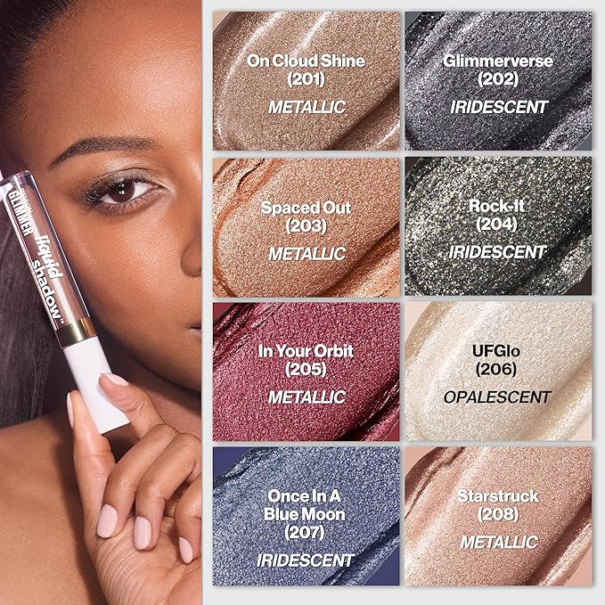 REVLON Glimmer Liquid Shadow, Smudge-Proof Shimmer Eyeshadow Makeup, Long Lasting, High Pigment, 202 Glimmerverse