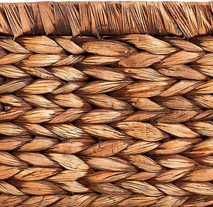 CENBOSS Wicker Baskets (Large, Brown Wash, 1PC) Rattan Storage Baskets for Shelves, Woven Seagrass Holder