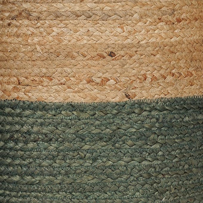 REDEARTH · Cylindrical Pouf Foot Stool Ottoman - Jute Braided Pouffe Poof Accent Sitting Footrest for The Living Room, Bedroom, Nursery, Patio, Lounge & Other Rooms (14.5”x14.5”x16”; Natural Olive)