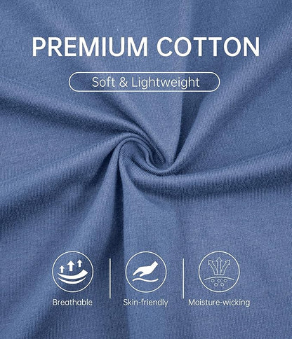 CF Men's Robe Cotton Bathrobe Soft Short Sleeve Bath Robes Shower Robe for Spa Soft Kimono Lightweight Sleepwear with Pockets