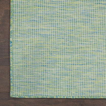 Nourison Positano Indoor/Outdoor Blue/Green 7' x 10' Area Rug, Easy Cleaning, Non Shedding, Bed Room, Living Room, Dining Room, Backyard, Deck, Patio (7x10)
