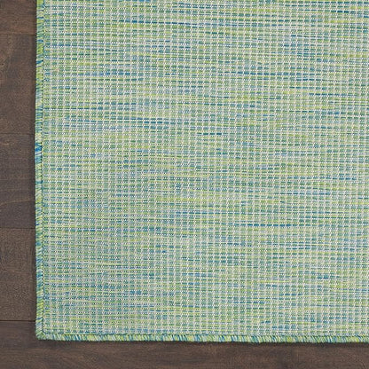 Nourison Positano Indoor/Outdoor Blue/Green 8' x 10' Area Rug, Easy Cleaning, Non Shedding, Bed Room, Living Room, Dining Room, Backyard, Deck, Patio (8x10)