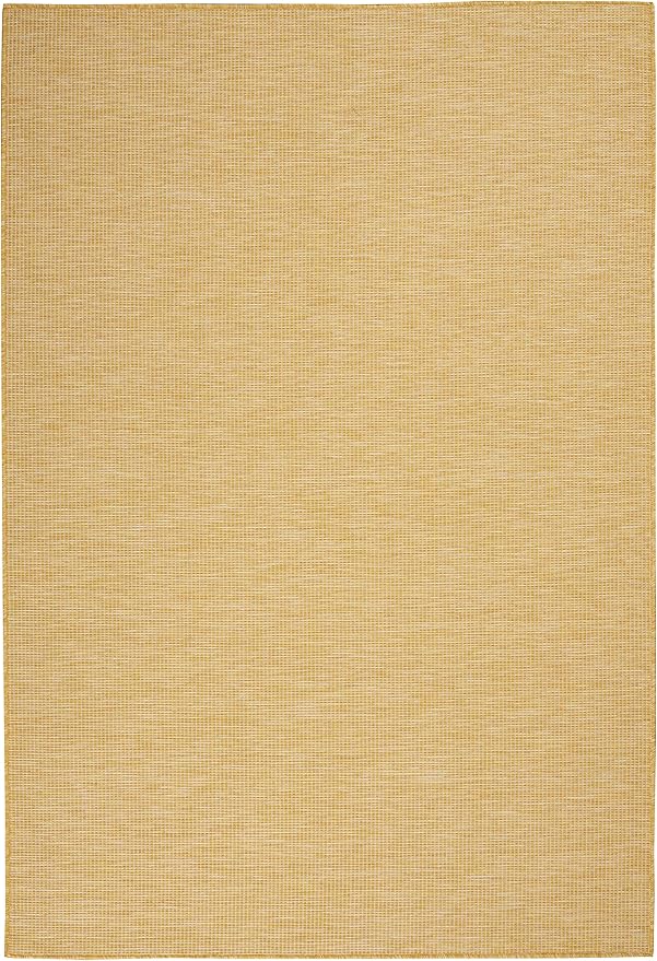 Nourison Positano Indoor/Outdoor Yellow 3' x 5' Area Rug, Easy Cleaning, Non Shedding, Bed Room, Living Room, Dining Room, Backyard, Deck, Patio (3x5)