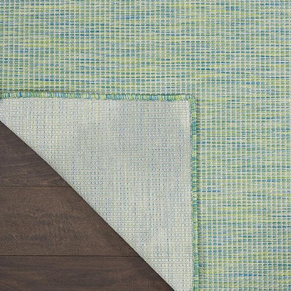 Nourison Positano Indoor/Outdoor Blue/Green 7' x 10' Area Rug, Easy Cleaning, Non Shedding, Bed Room, Living Room, Dining Room, Backyard, Deck, Patio (7x10)