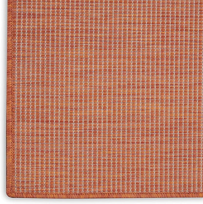 Nourison Positano Indoor/Outdoor Terracotta 2'2" x 12' Area Rug, Easy Cleaning, Non Shedding, Bed Room, Living Room, Dining Room, Backyard, Deck, Patio (2x12)