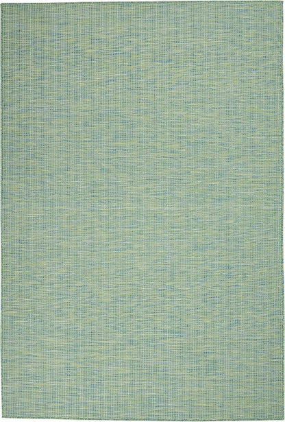 Nourison Positano Indoor/Outdoor Blue/Green 3' x 5' Area Rug, Easy Cleaning, Non Shedding, Bed Room, Living Room, Dining Room, Backyard, Deck, Patio (3x5)