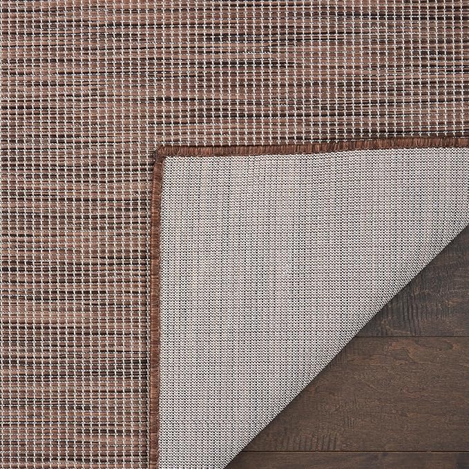 Nourison Positano Indoor-Outdoor Natural 9' x 12' Area Rug, Easy Cleaning, Non Shedding, Bed Room, Living Room, Dining Room, Backyard, Deck, Patio (9x12)