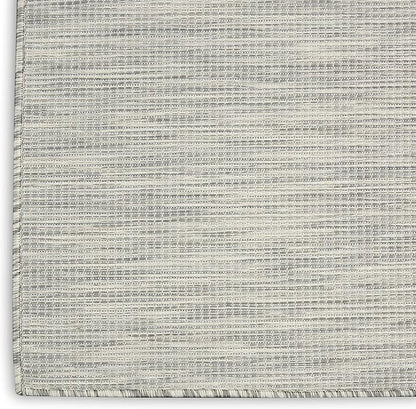 Nourison Positano Indoor-Outdoor Light Grey 5' x 7' Area Rug, Easy Cleaning, Non Shedding, Bed Room, Living Room, Dining Room, Backyard, Deck, Patio (5x7)