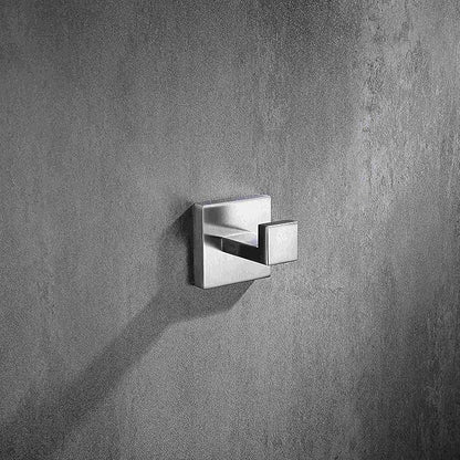 Bathroom Towel Hook 4 Pack, for Kitchen, Bedroom, Hotel - Modern Design Effortless Mounting Towel Hangers, Brushed Finish