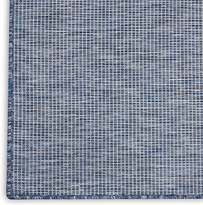 Nourison Positano Indoor-Outdoor Navy Blue 5' x 7' Area Rug, Easy Cleaning, Non Shedding, Bed Room, Living Room, Dining Room, Backyard, Deck, Patio (5x7)