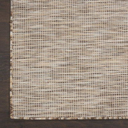 Nourison Positano Indoor-Outdoor Beige 5' x 7' Area Rug, Easy Cleaning, Non Shedding, Bed Room, Living Room, Dining Room, Backyard, Deck, Patio (5x7)