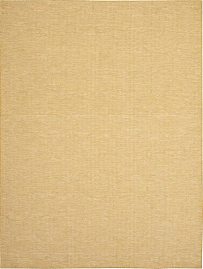 Nourison Home Positano Yellow 9' x 12' Area Rug, Modern, Solid, Indoor/Outdoor, Easy Cleaning, Non Shedding, Bed Room, Living Room, Deck, Backyard