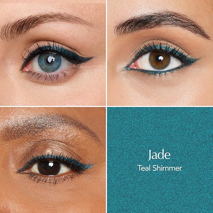 Thrive Causemetics Infinity Waterproof Eyeliner Pencil, Built In Sharpener & Smudge Tip, Long Lasting, Smudge Proof, Hyaluronic Acid & Shea Butter, Vegan & Cruelty Free, Jade (Teal Shimmer)