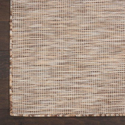 Nourison Positano Indoor-Outdoor Beige 9' x 12' Area Rug, Easy Cleaning, Non Shedding, Bed Room, Living Room, Dining Room, Backyard, Deck, Patio (9x12)