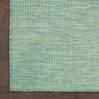 Nourison Positano Indoor/Outdoor Blue/Green 9' x 12' Area Rug, Easy Cleaning, Non Shedding, Bed Room, Living Room, Dining Room, Backyard, Deck, Patio (9x12)