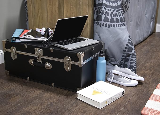 Seward Essential Trunk with Lock, Black, 30-Inch